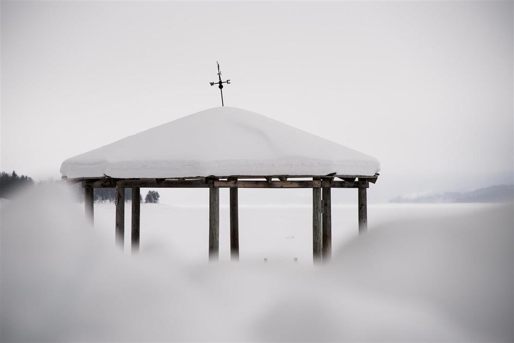 Vinteridyll ved Osensjøen - Klikk for stort bilde